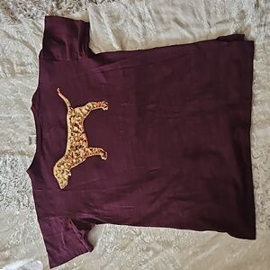 PINK VS V-neckline Cotton Tee - XS